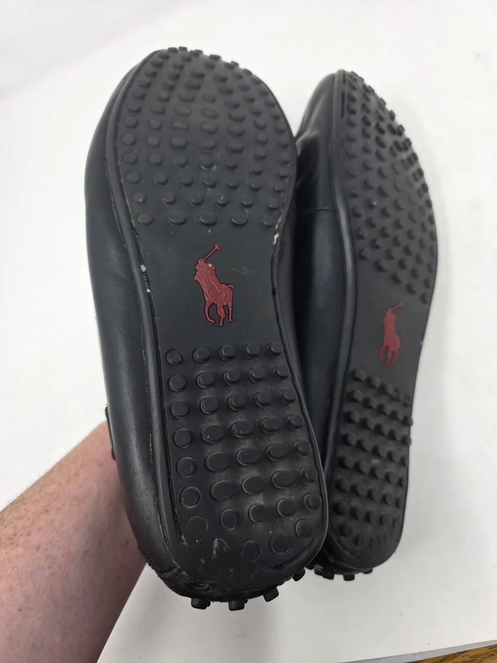 Polo by Ralph Lauren Black Leather Penny Loafers 12D